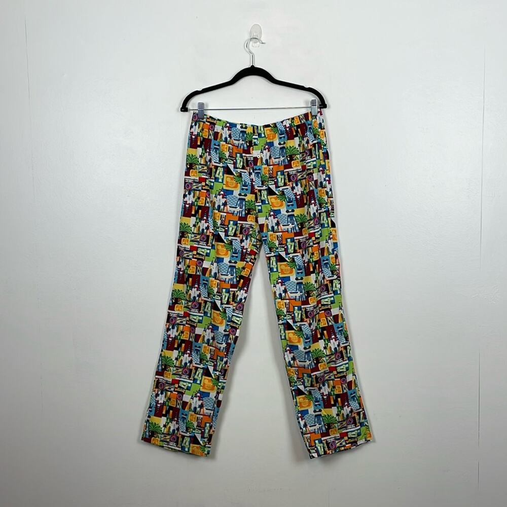 Disney Park 2014 Multicolo Mens L Straight Leg Lightweight Casual Pajama Pants